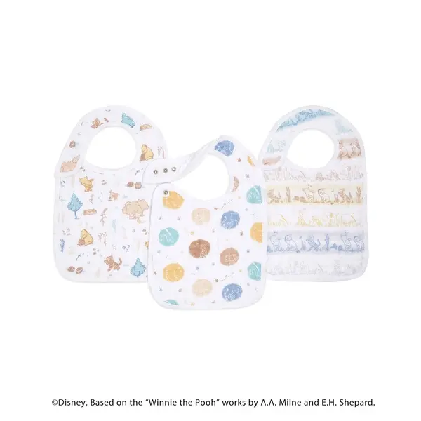 【Aden & Anais】經典圍兜3入/叢林維尼