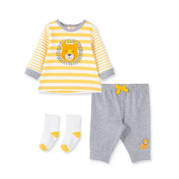 【Little Me】獅子慢跑運動上衣/長褲/襪子