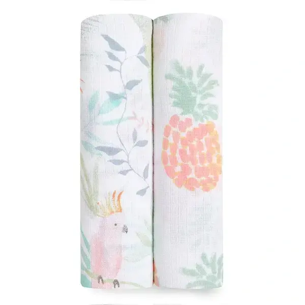 【Aden & Anais】經典多功能包巾2入/熱帶風浪