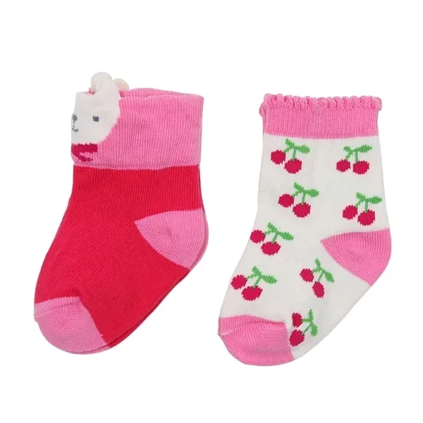 【Baby City娃娃城】櫻桃女童短襪2入