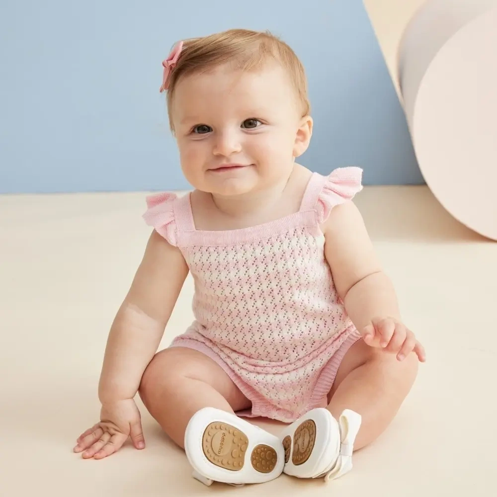 【Little Me】粉色條紋連身衣