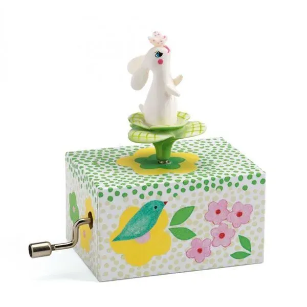 【DJECO智荷】木製音樂盒/兔兔逛花園