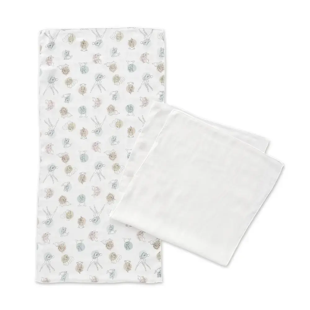 【Baby City娃娃城】斑比造型紗布多功能長手巾2入