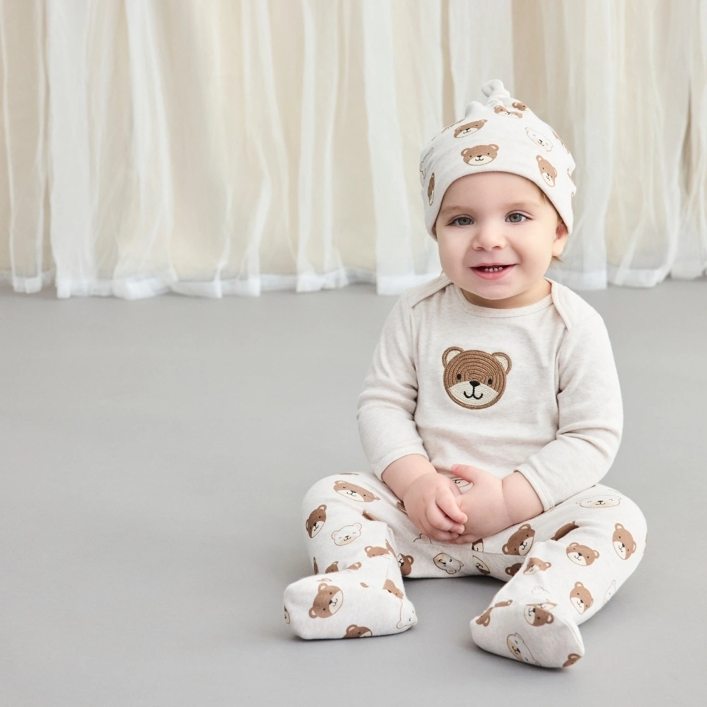 【Little Me】可愛小熊上衣/連腳褲/帽子