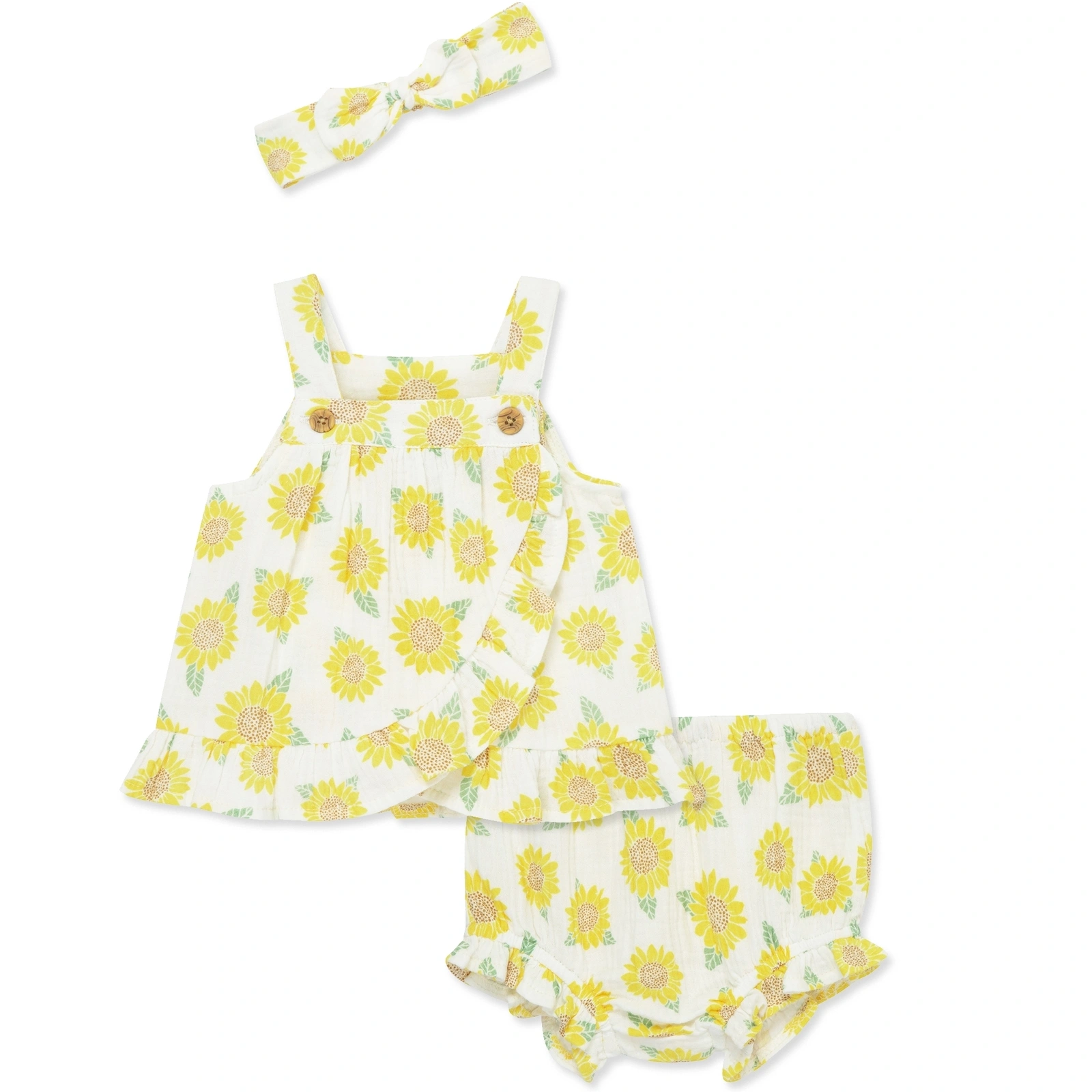 【Little Me】向日葵背心上衣/褲子/髮帶