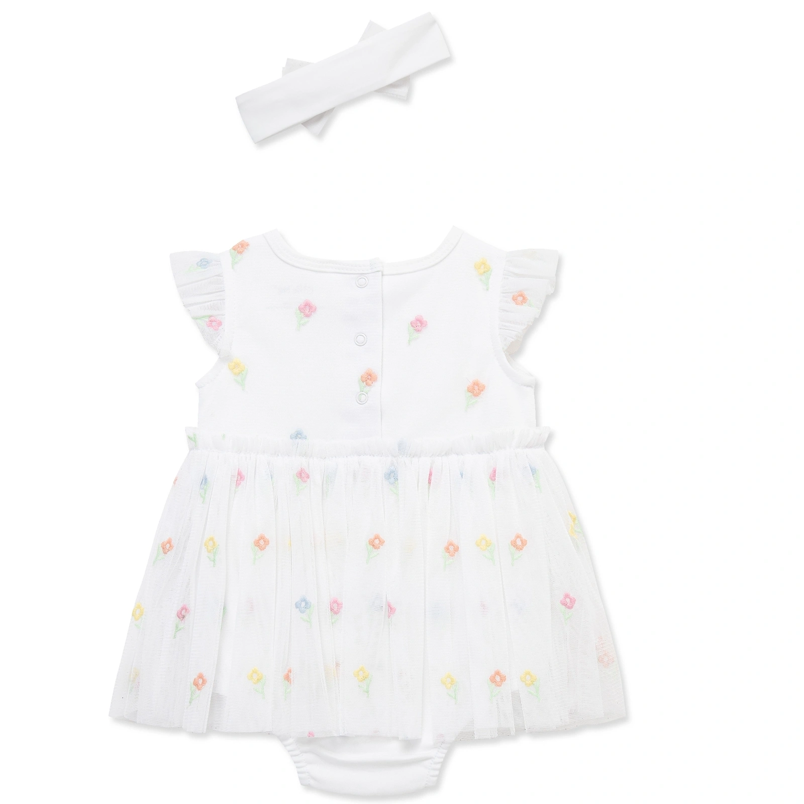 【Little Me】小花紗裙連身衣/髮帶