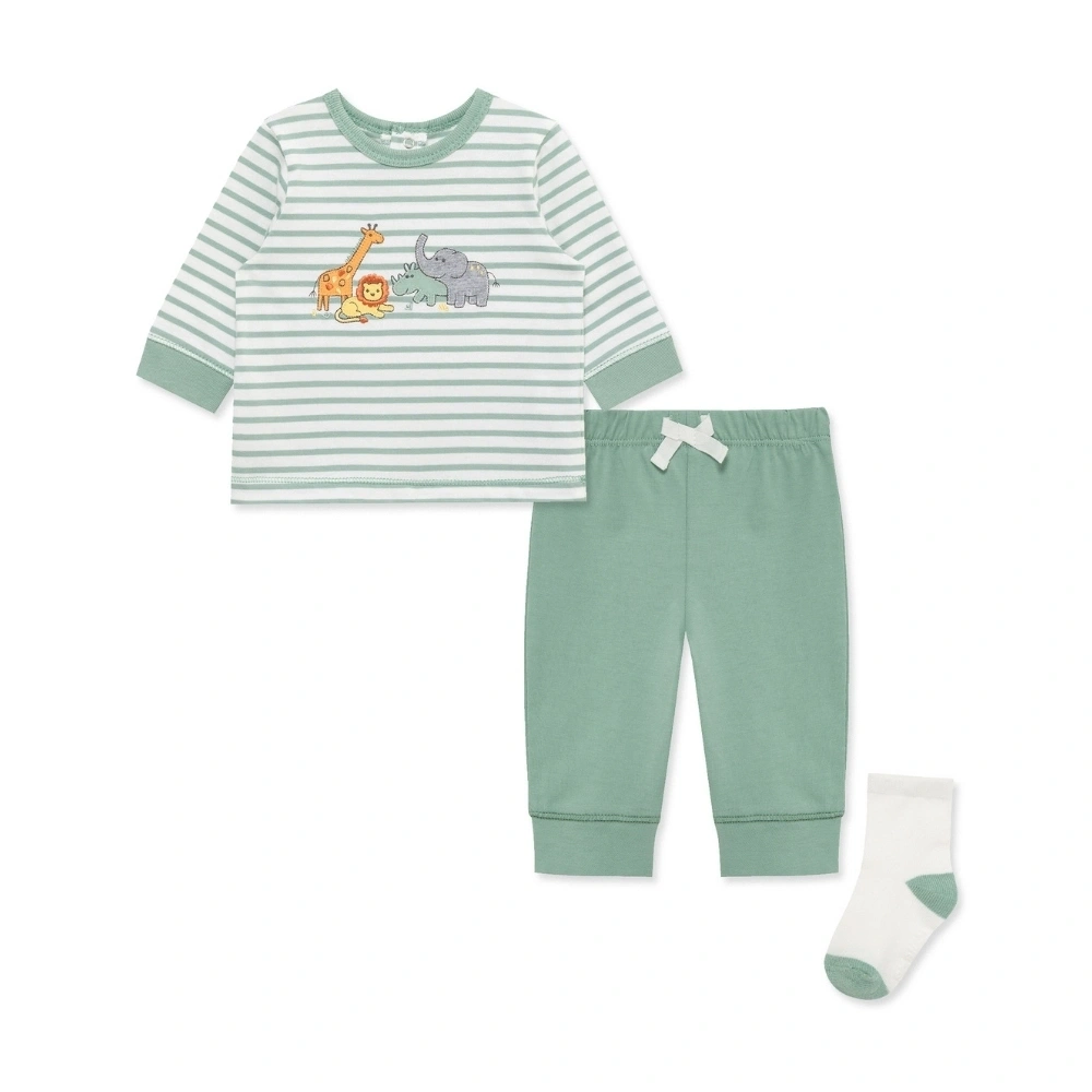 【Little Me】叢林動物上衣/長褲/襪子