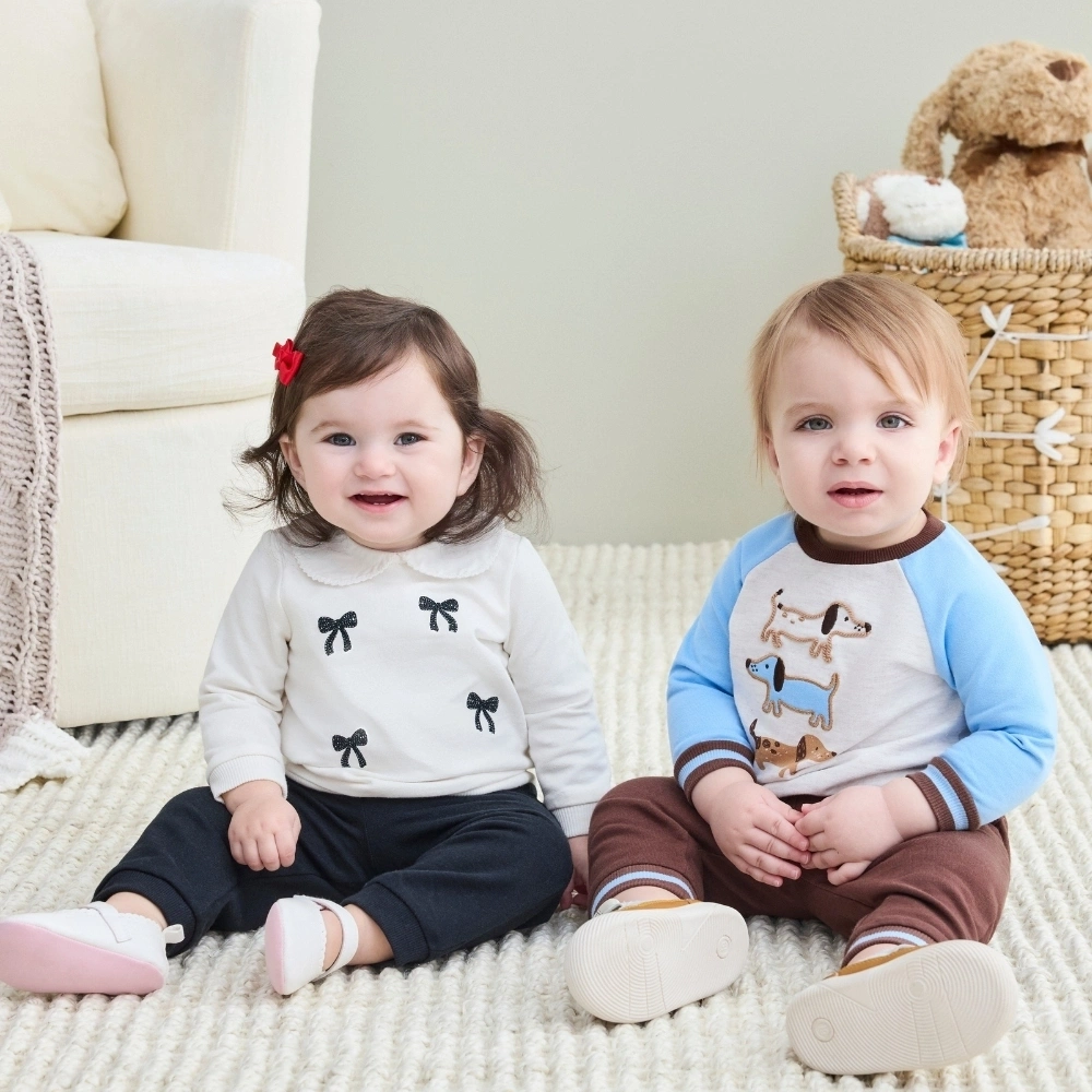 【Little Me】三隻小狗長袖上衣/長褲