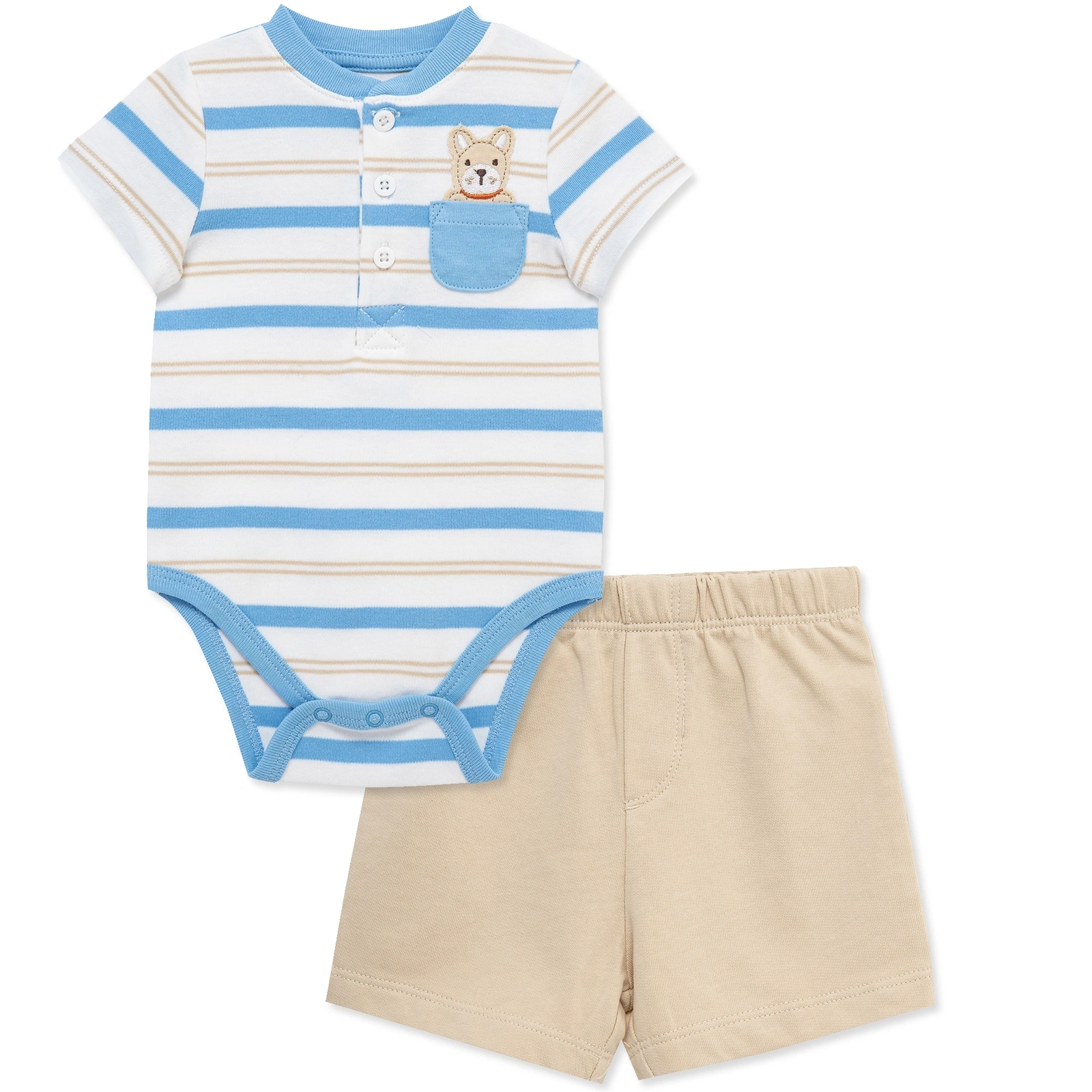 【Little Me】小狗短袖連身衣/褲子