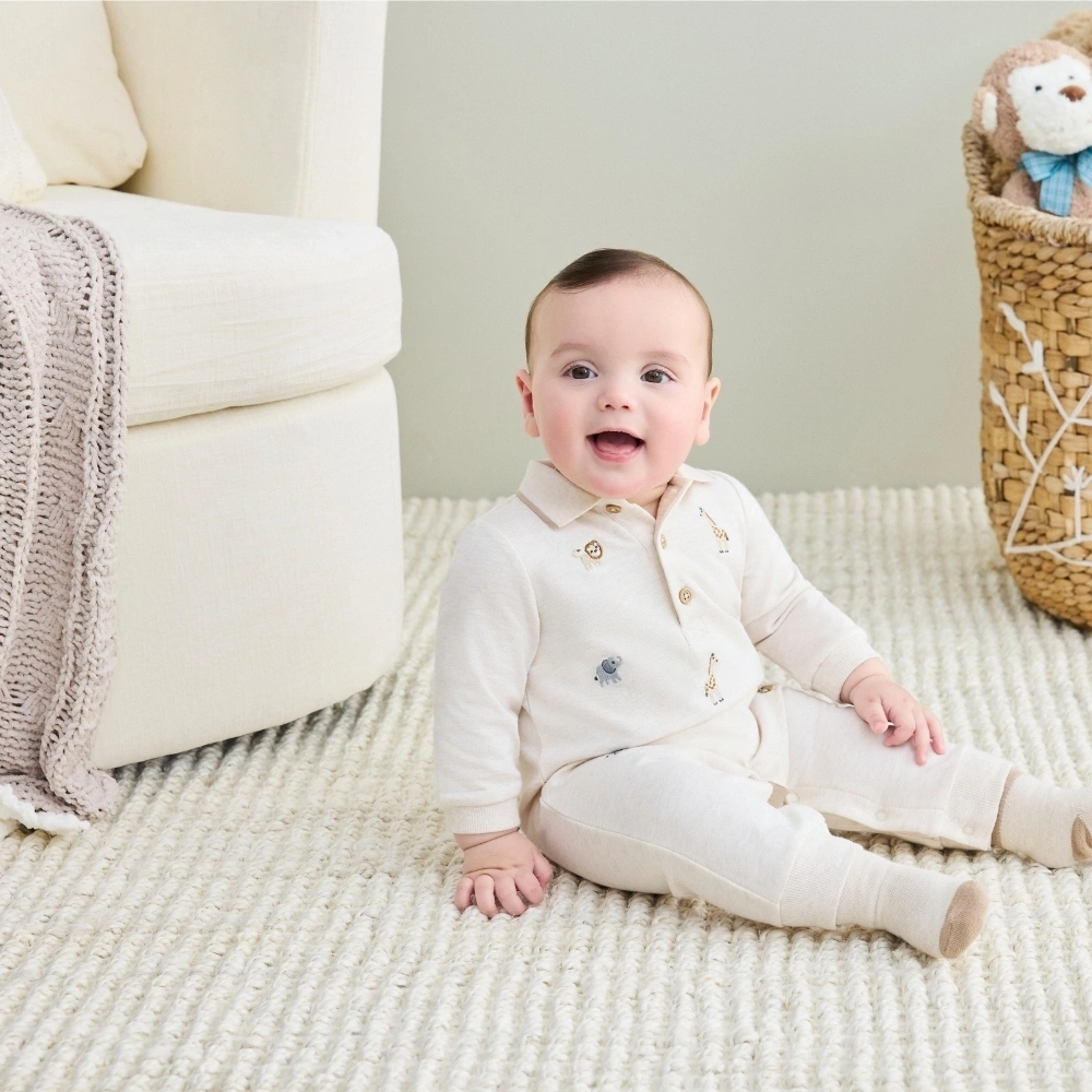 【Little Me】叢林POLO兔裝/襪子