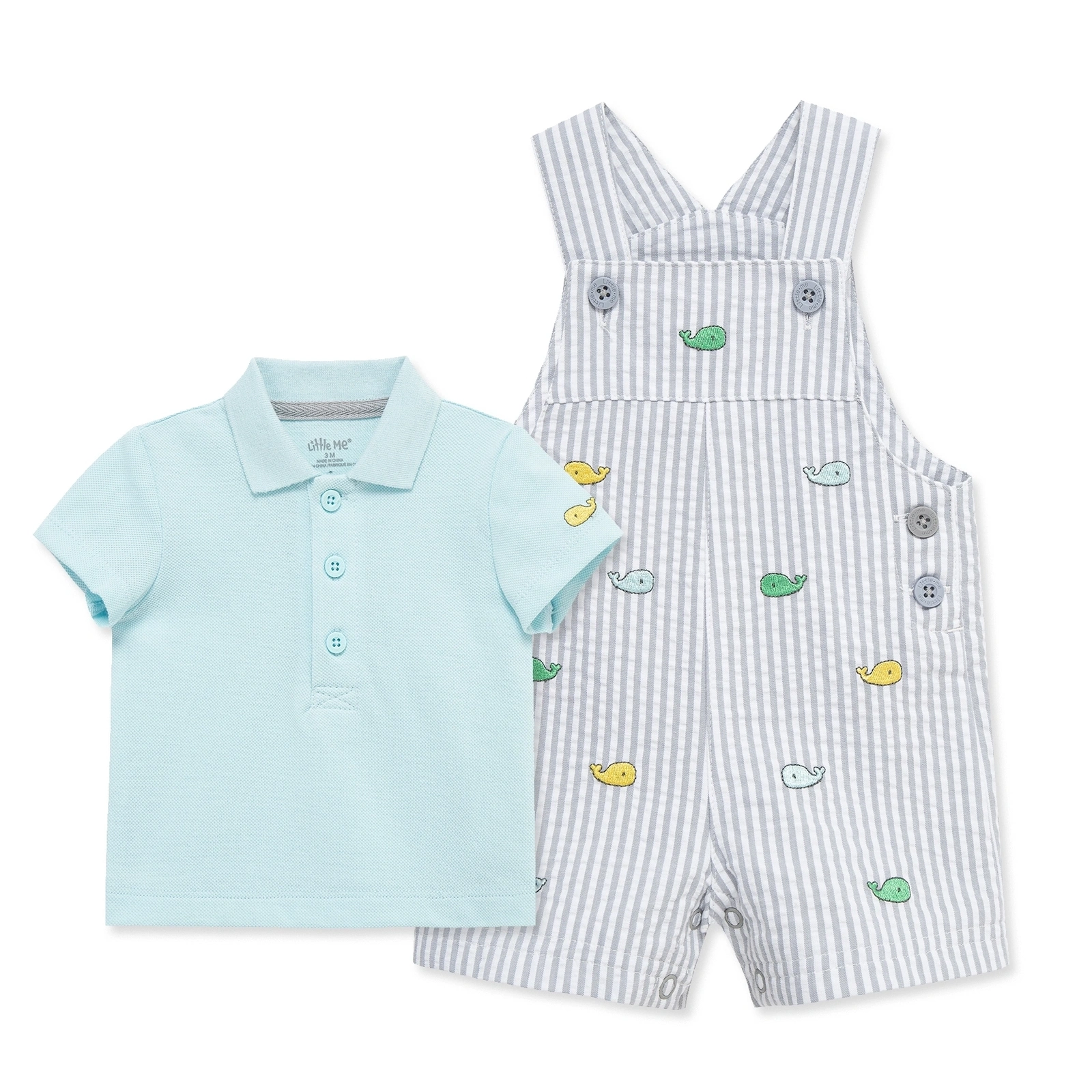 【Little Me】鯨魚吊帶褲套裝