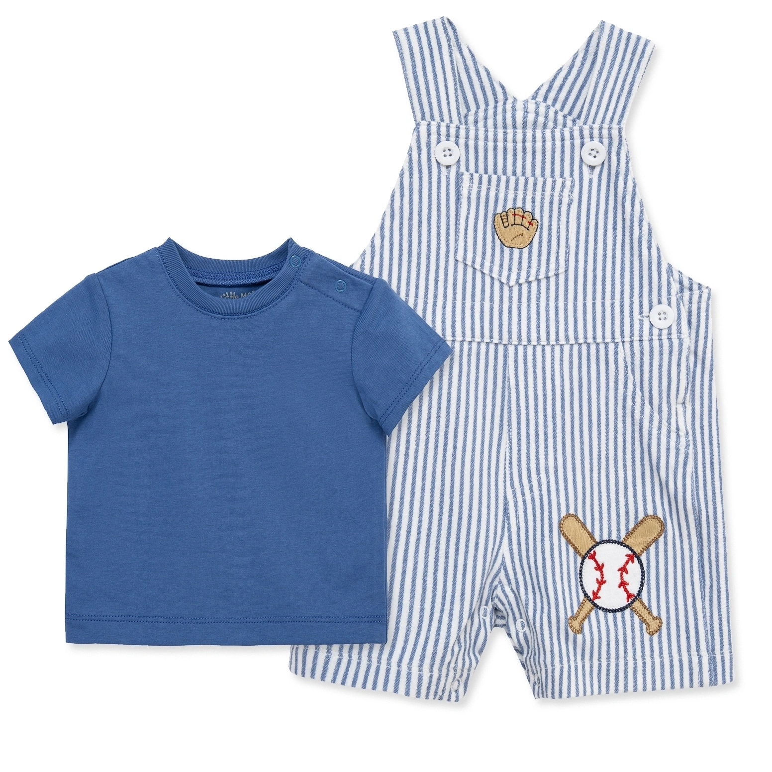 【Little Me】棒球吊帶褲套裝