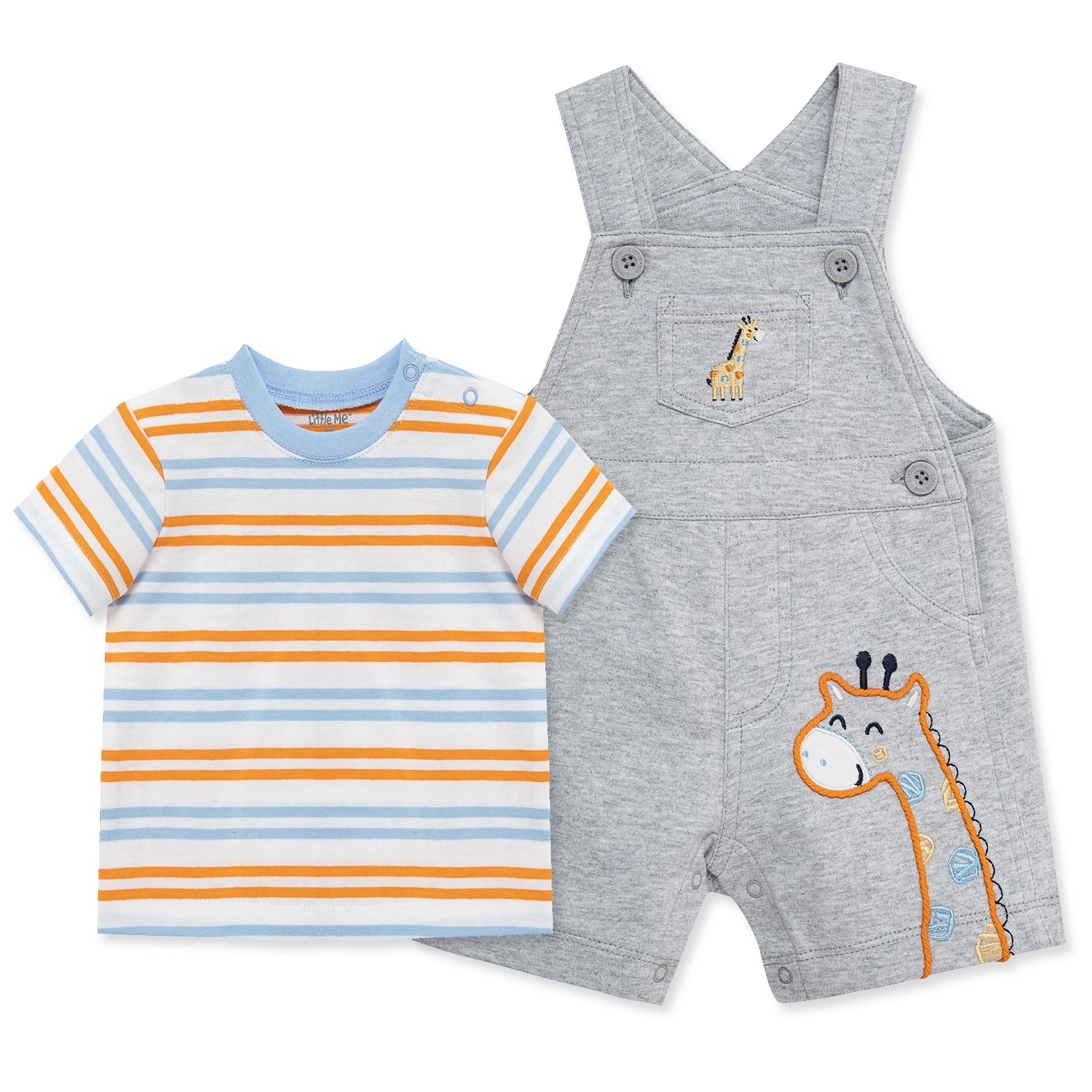 【Little Me】長頸鹿吊帶褲套裝