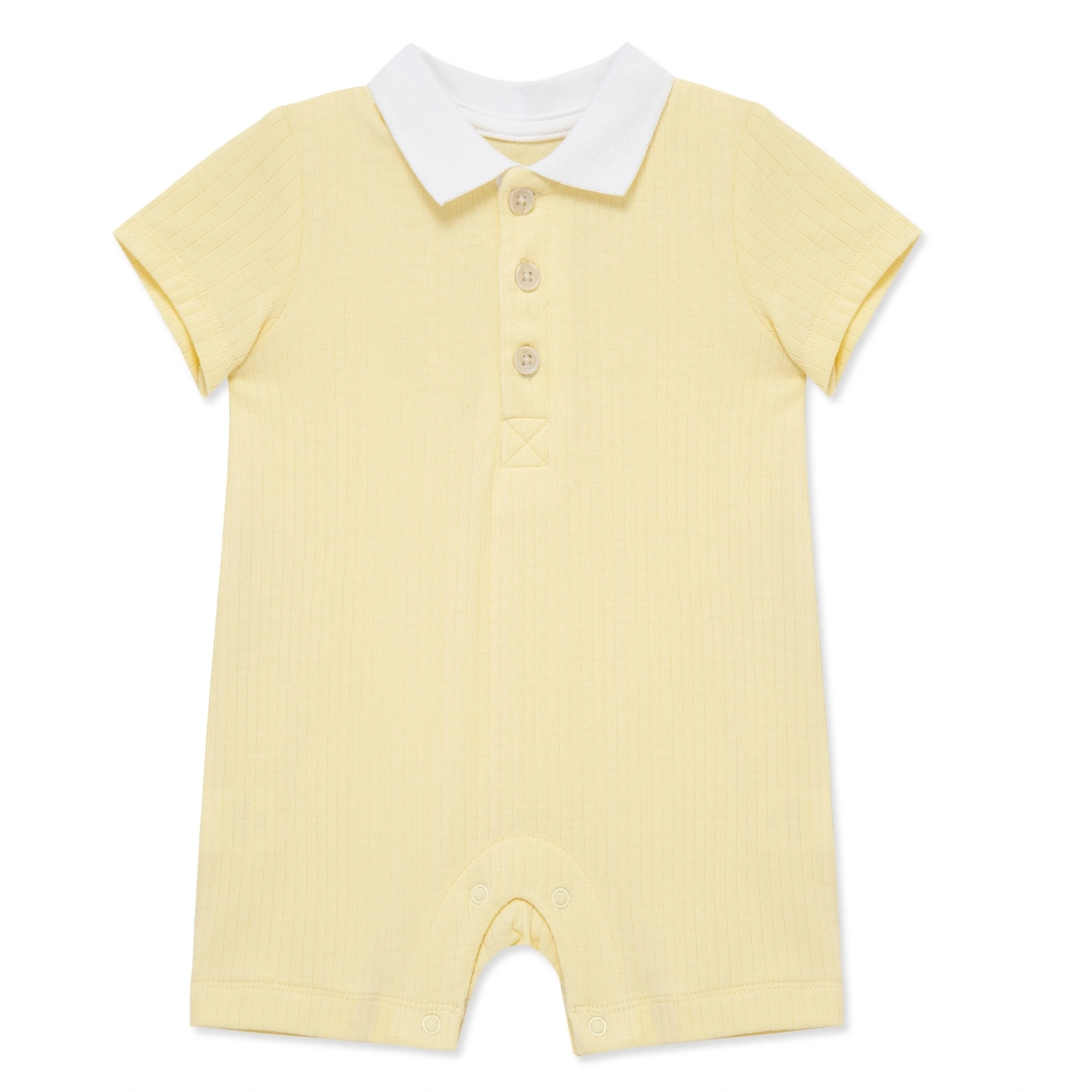 【Little Me】黃色竹纖維POLO短兔裝