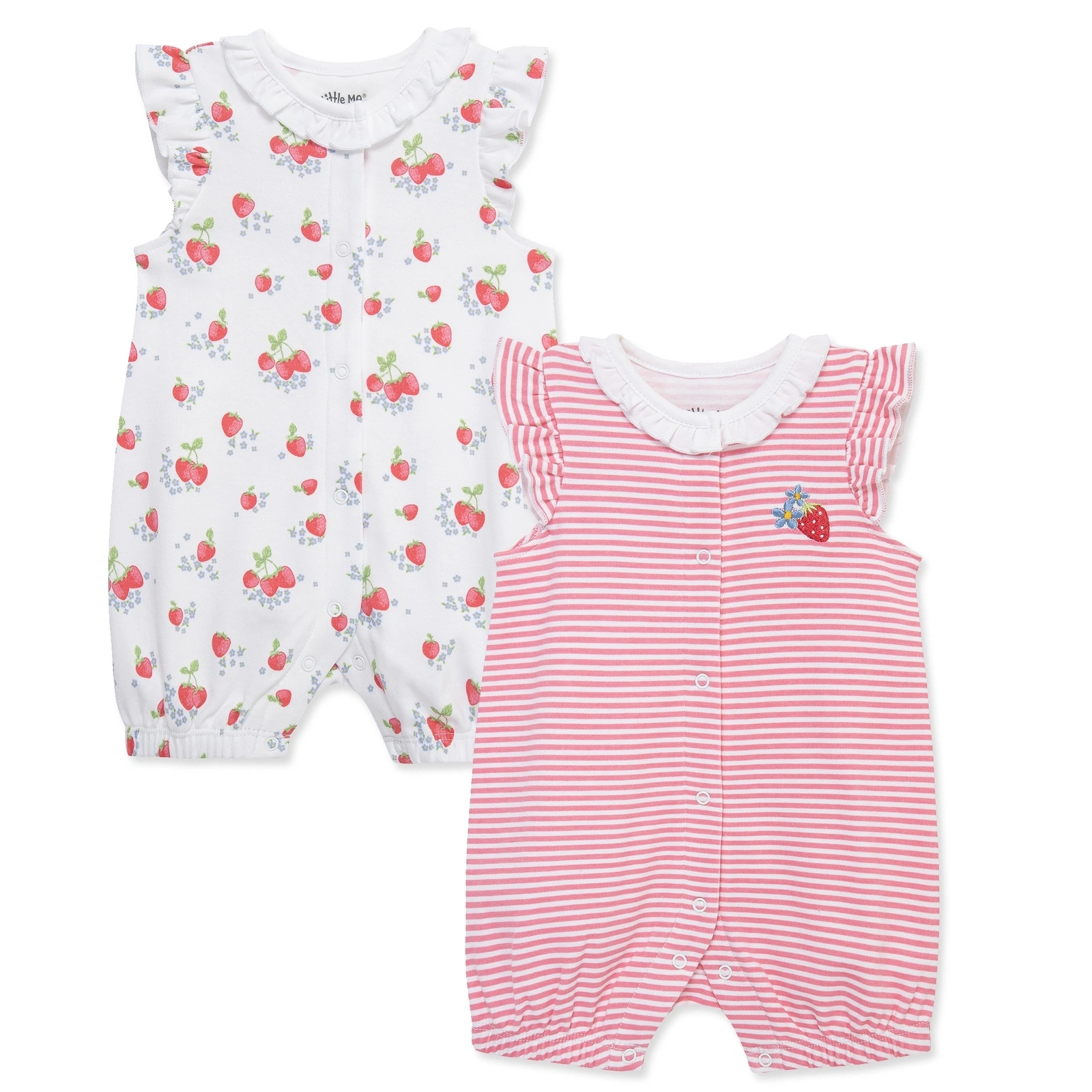 【Little Me】草莓短兔裝二入組