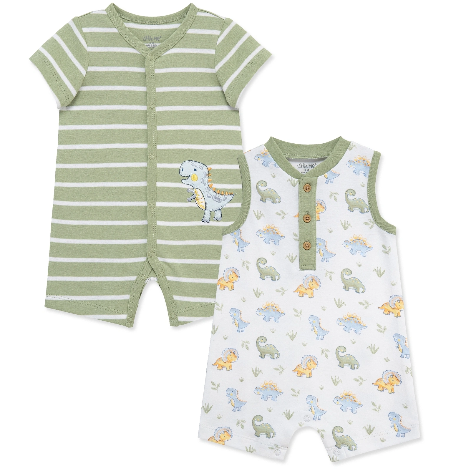 【Little Me】恐龍短兔裝二入組