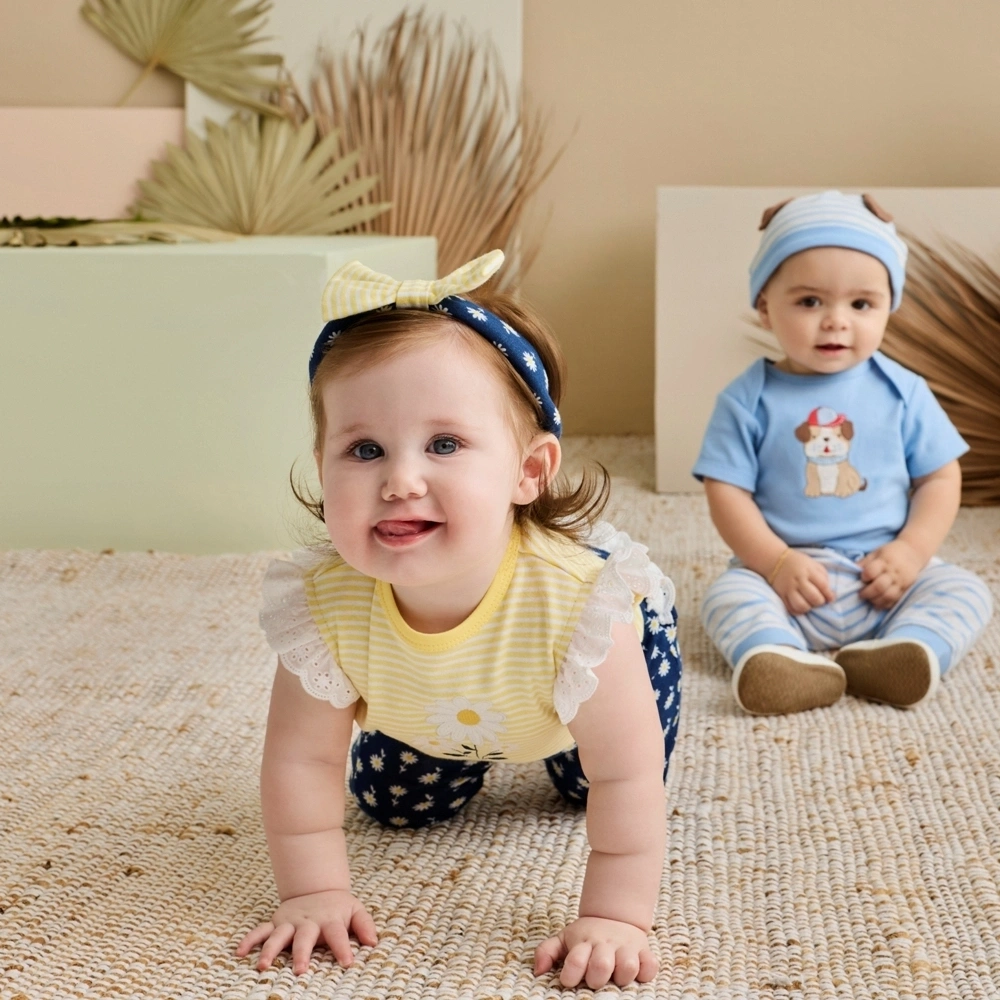 【Little Me】雛菊連身衣/長褲/髮帶