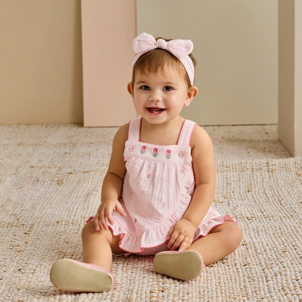 【Little Me】鬱金香背心上衣/褲子/髮帶