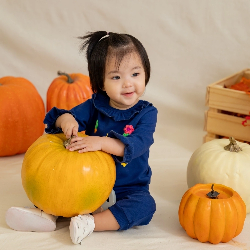 【Little Me】潮流花朵長袖上衣/長褲