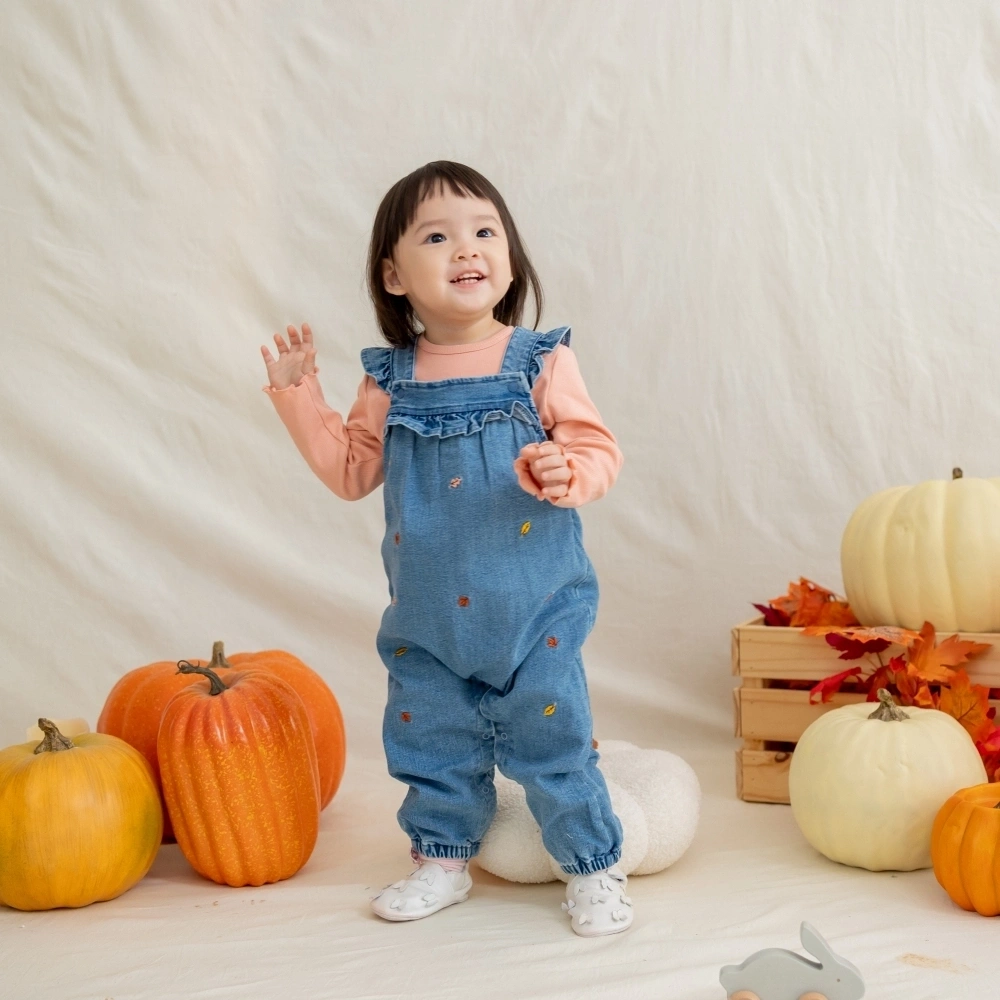 【Little Me】落葉背帶褲套裝