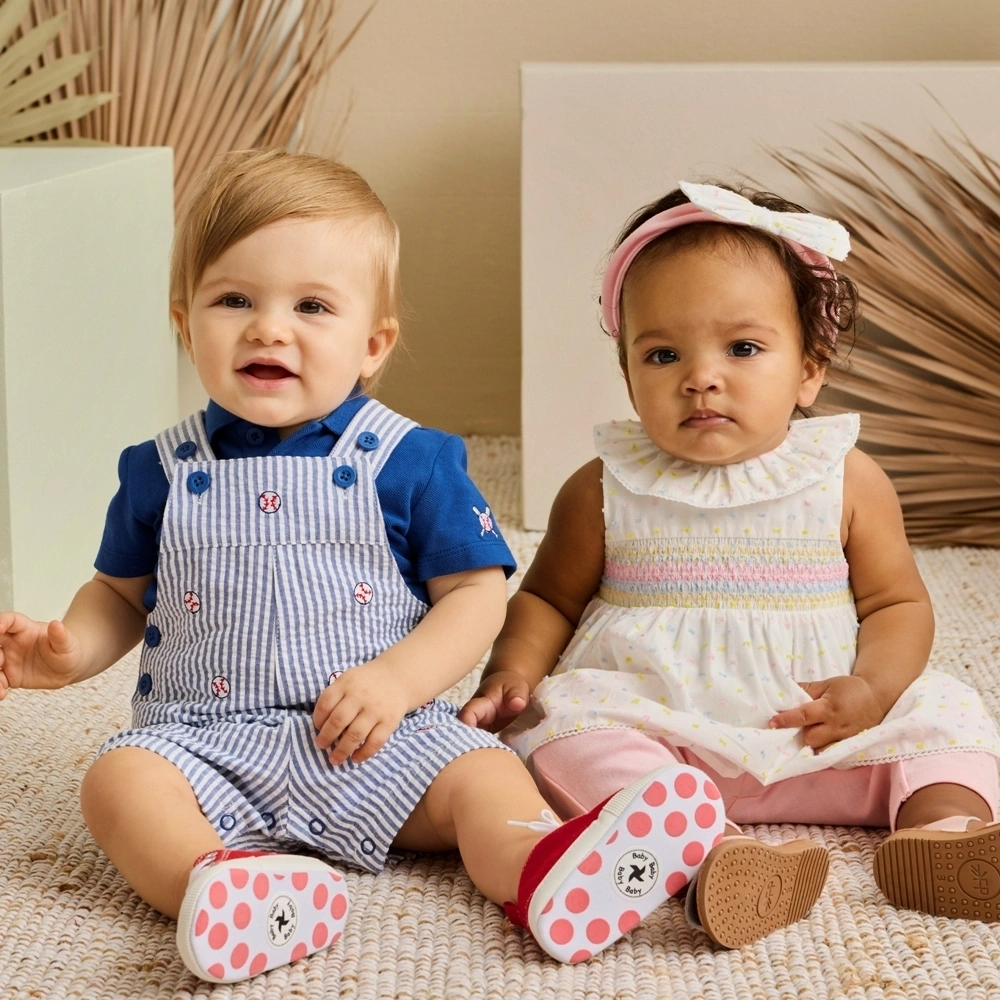 【Little Me】點點抓皺上衣/長褲/髮帶