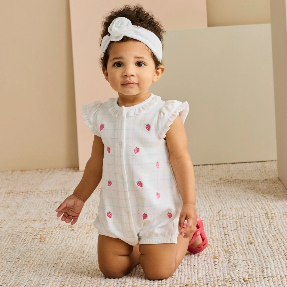 【Little Me】草莓短兔裝/髮帶