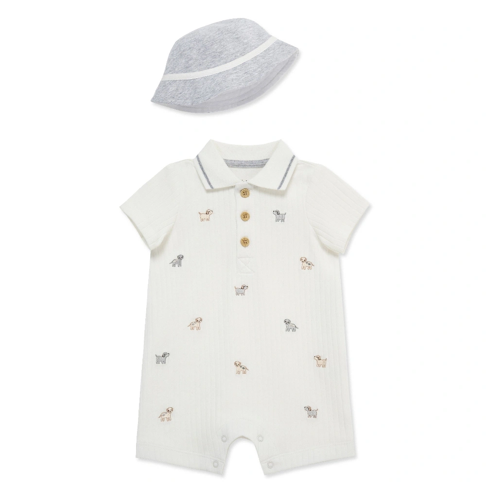 【Little Me】小狗休閒短兔裝/帽子