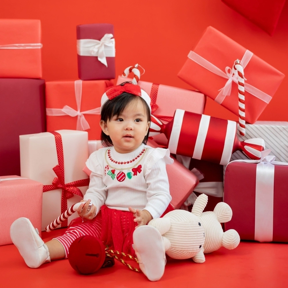 【Little Me】花環項鍊短裙上衣/長褲/髮帶