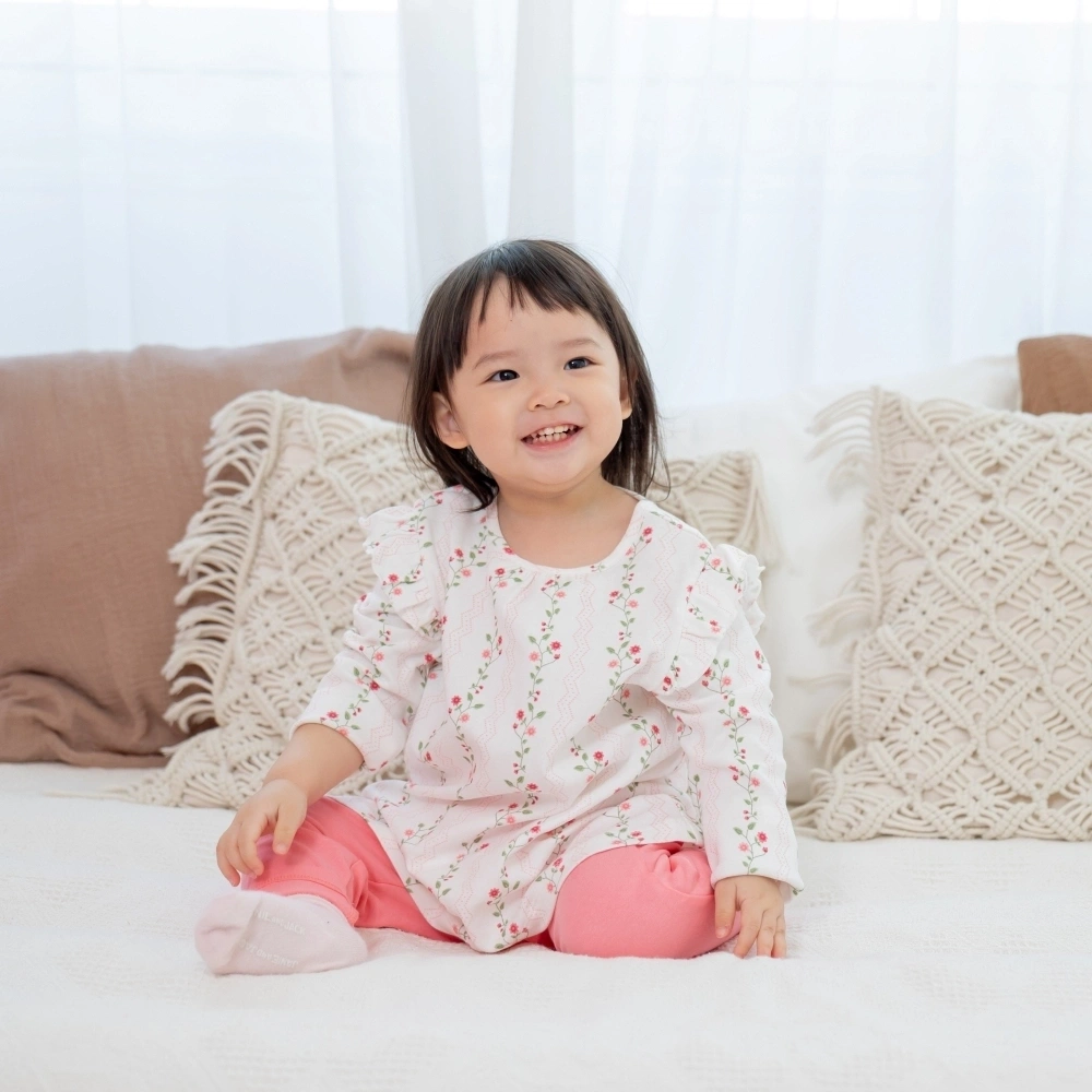 【Little Me】花卉藤蔓上衣/長褲/髮帶