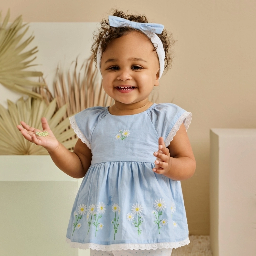 【Little Me】雛菊上衣/長褲/髮帶