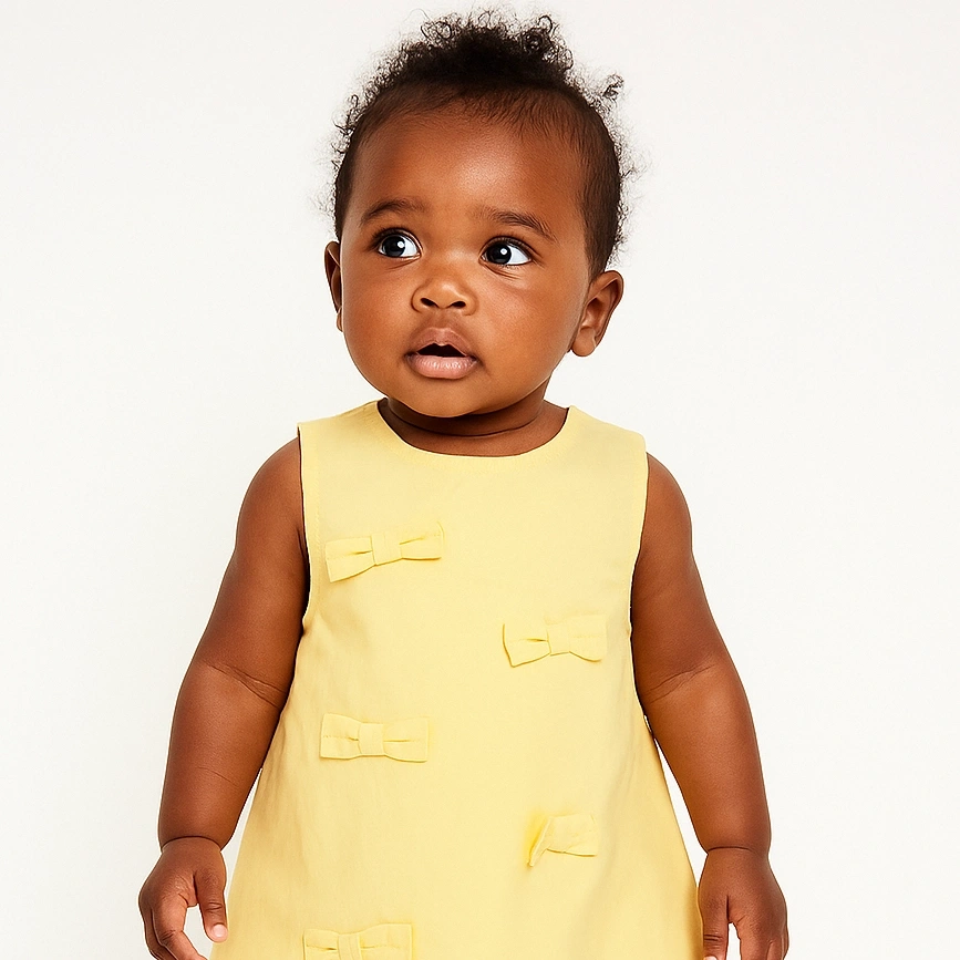 【Little Me】暖陽蝴蝶結洋裝/襯褲