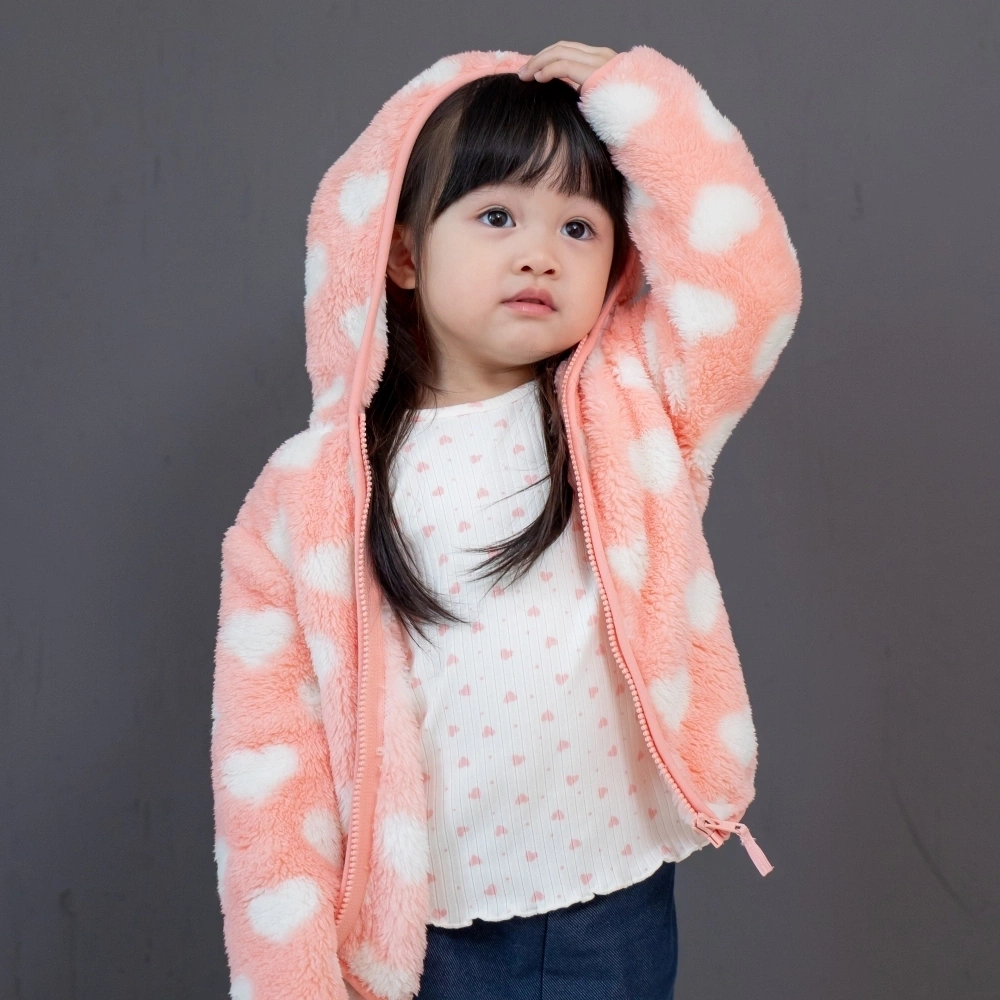 【Little Me】愛心仿羔羊皮外套/上衣/長褲