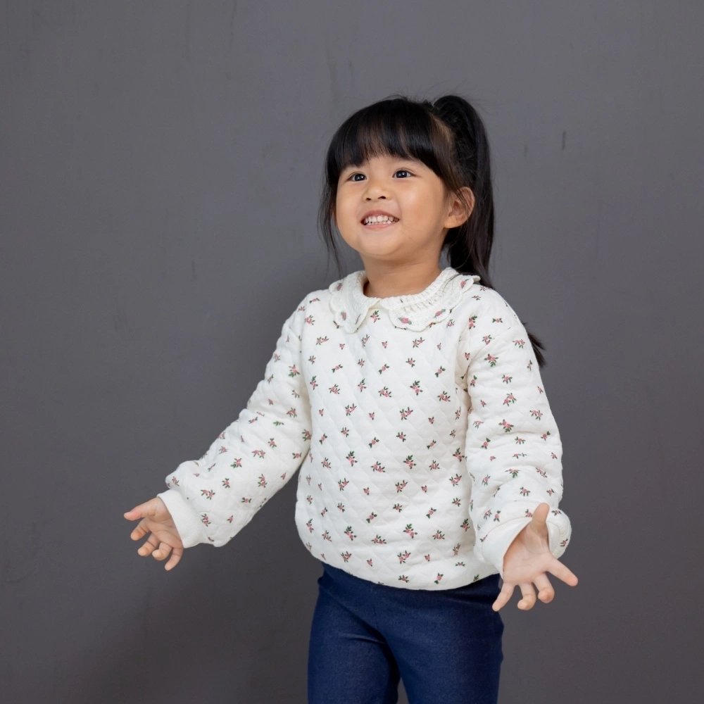 【Little Me】玫瑰蕾絲上衣/長褲