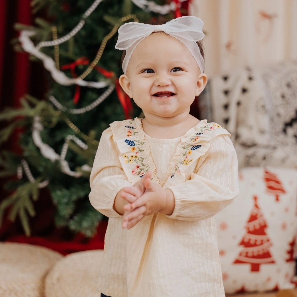 【Little Me】繡花上衣兩入/長褲