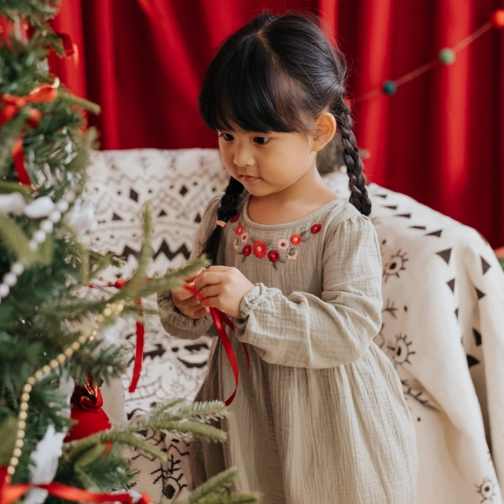 【Little Me】繡花針織開衫/洋裝