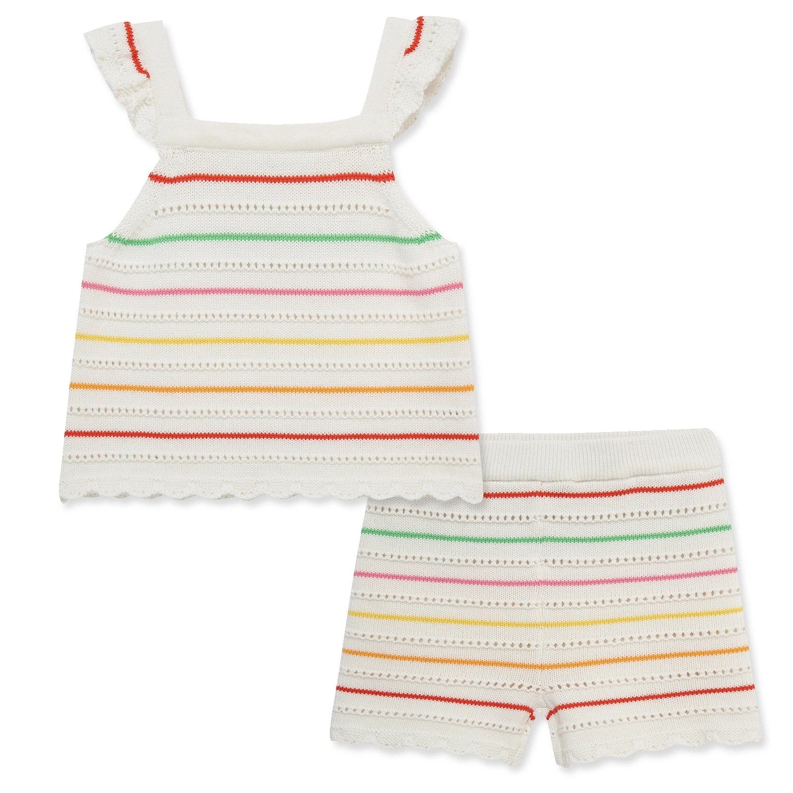 【Little Me】彩虹波浪細肩背心上衣/褲子