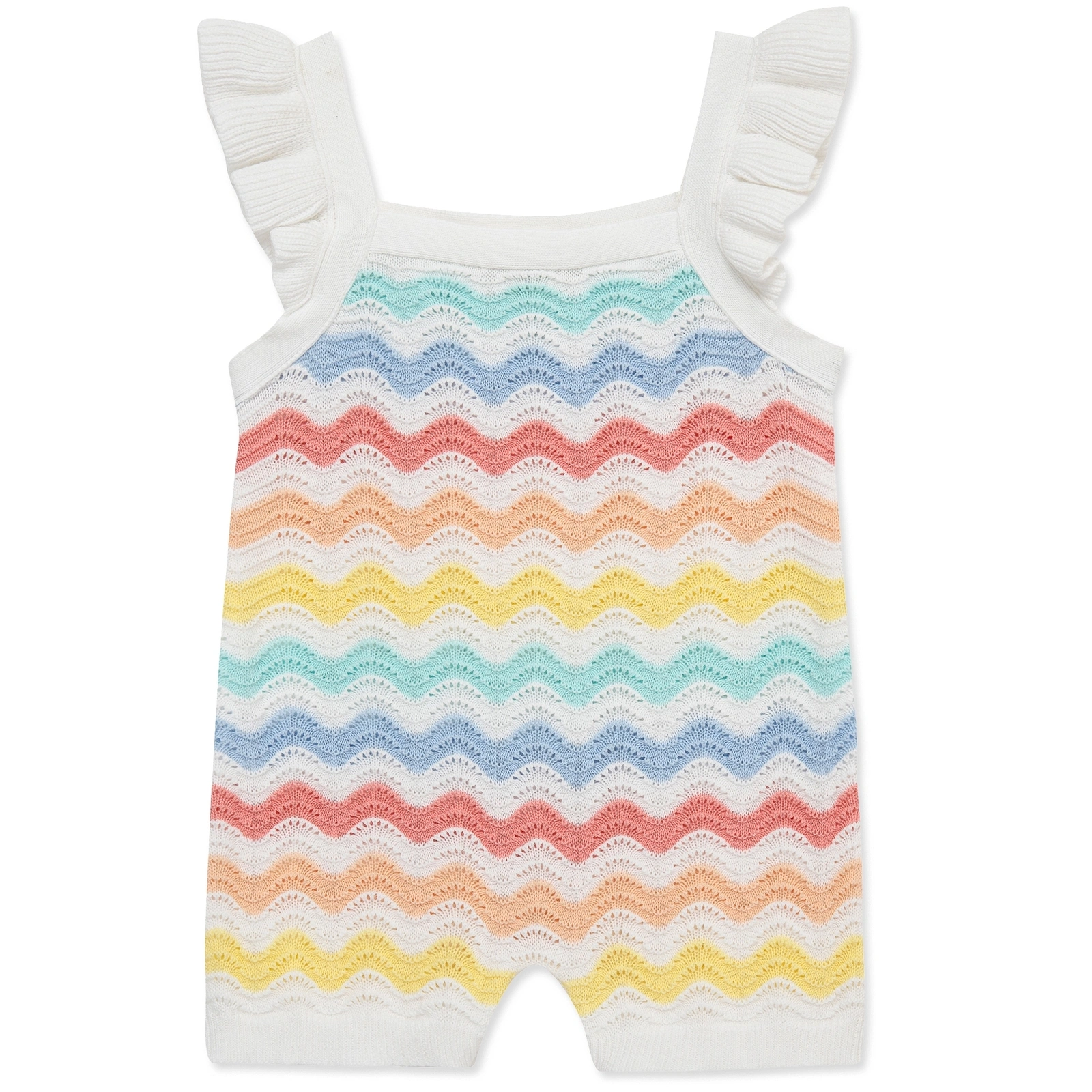 【Little Me】彩虹波浪背心連身褲