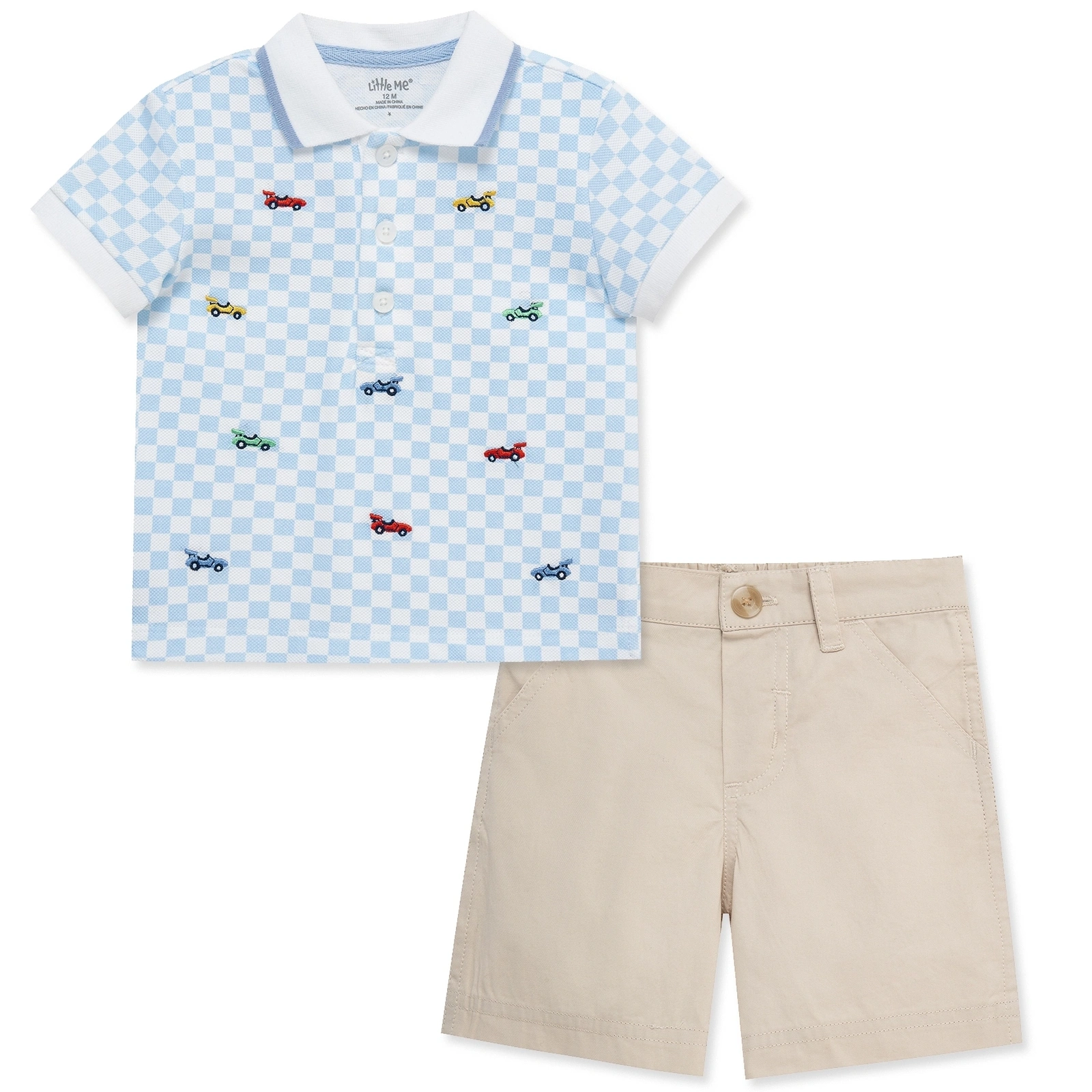【Little Me】賽車POLO衫/短褲