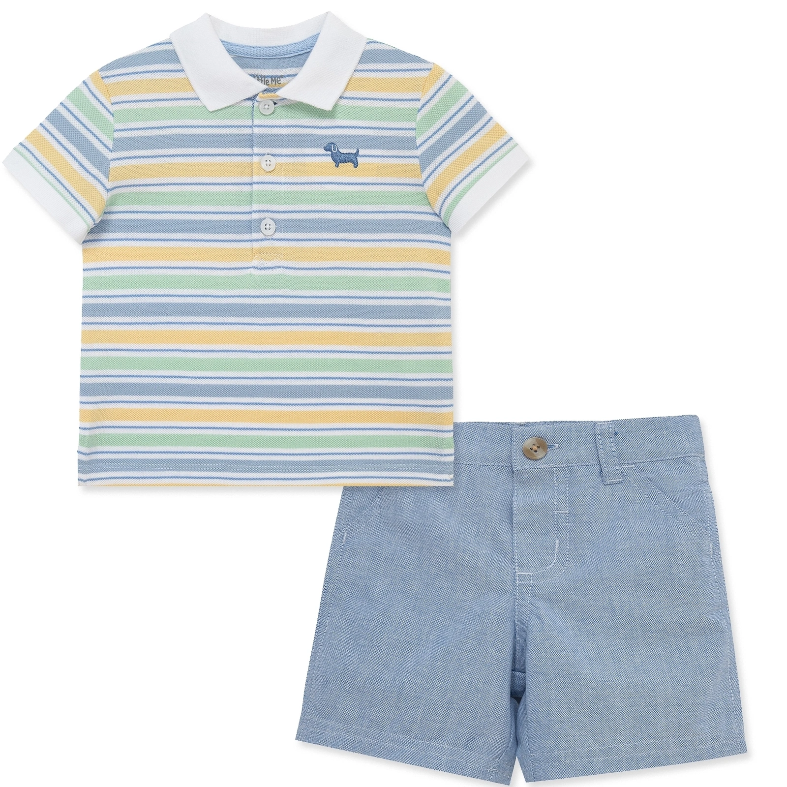 【Little Me】小狗POLO衫/短褲