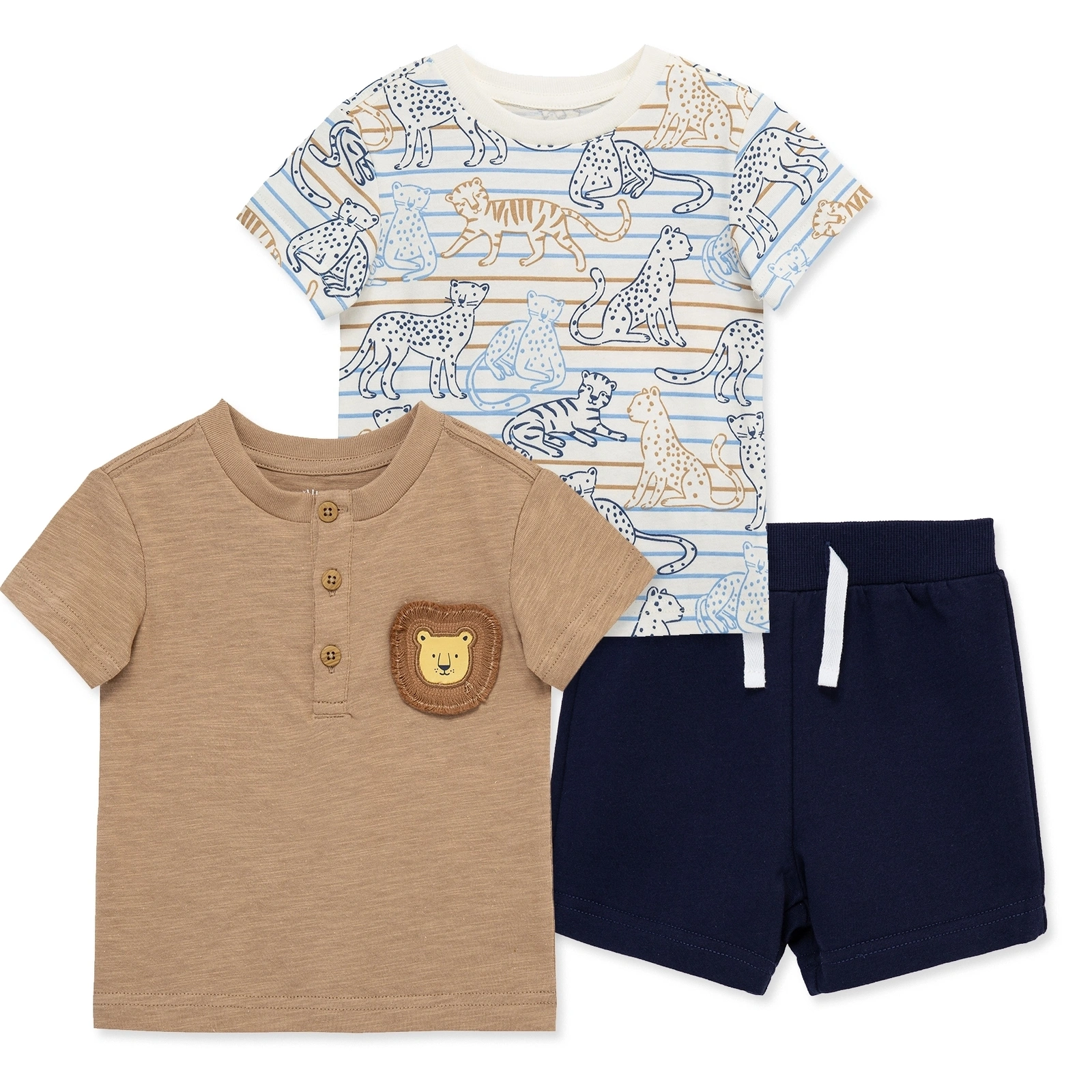 【Little Me】野生動物上衣兩入/褲子組