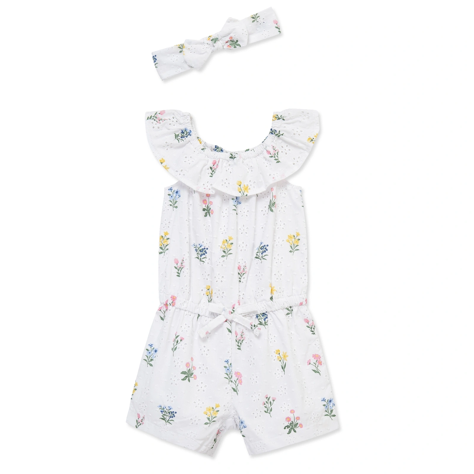 【Little Me】花園連身褲/髮帶