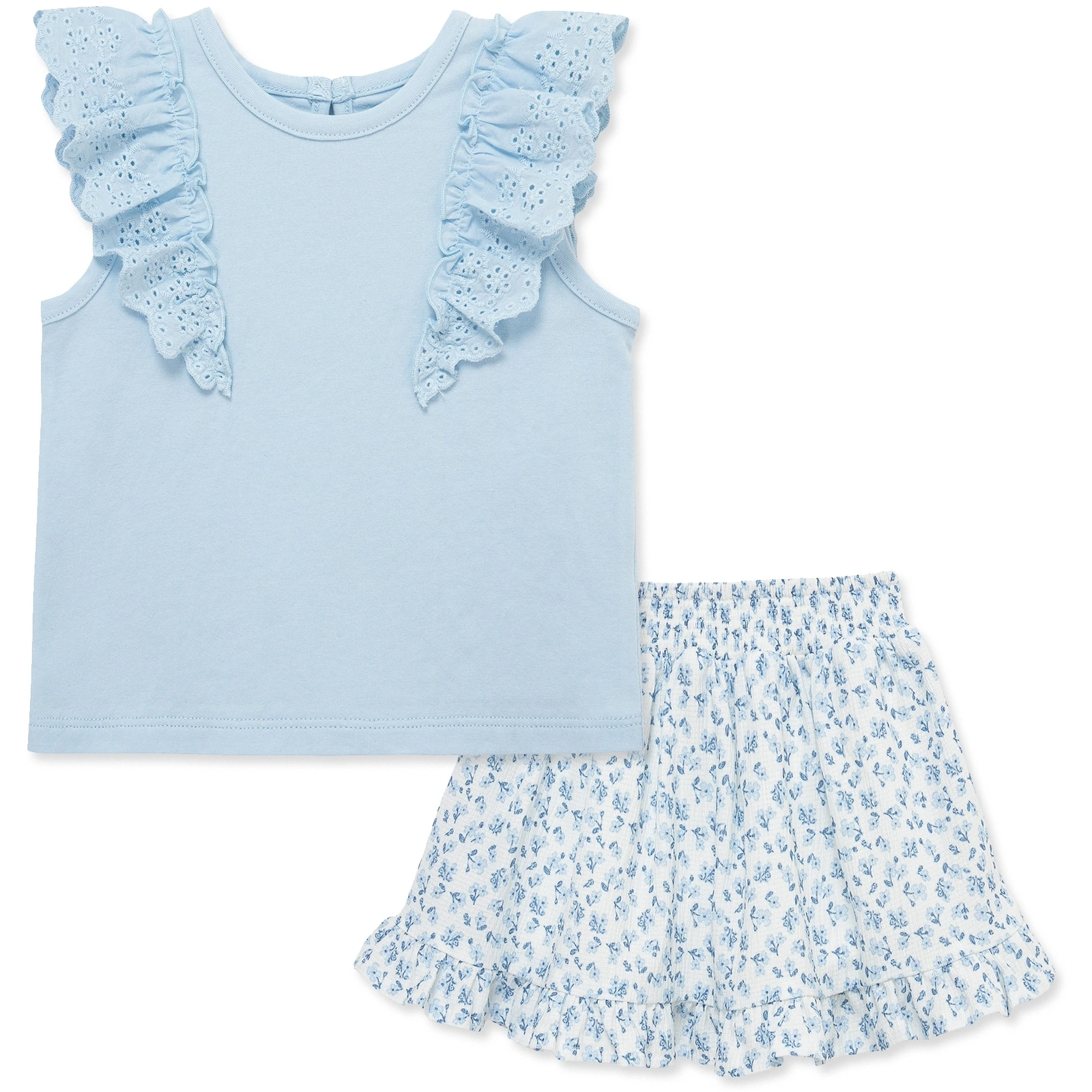 【Little Me】碎花褲裙套裝