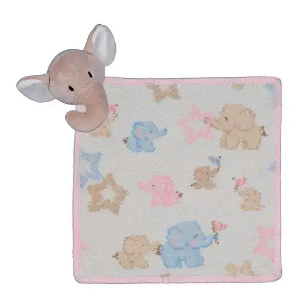 【feiler】可愛大象安撫巾(25x25)粉