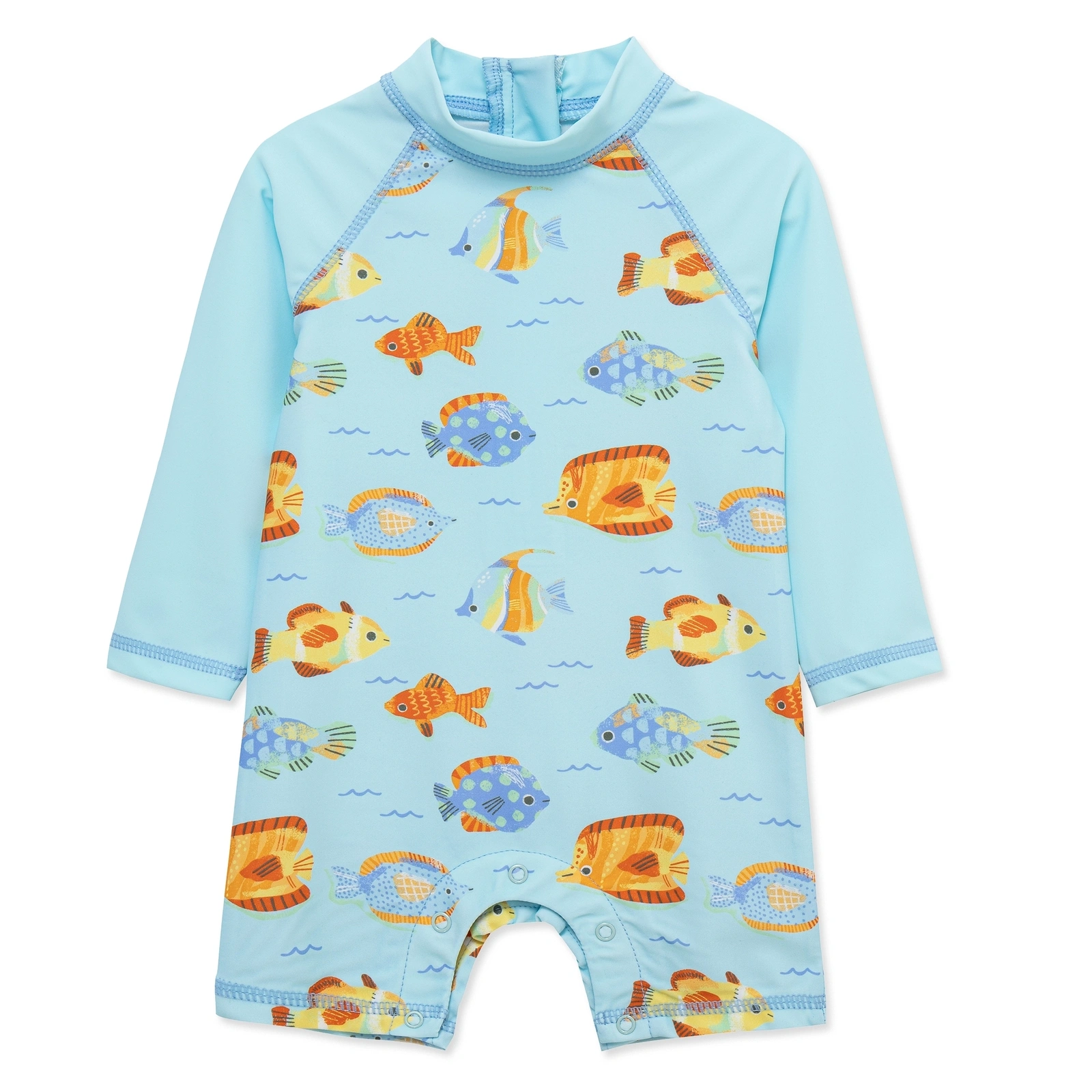 【Little Me】熱帶魚連身防護泳裝