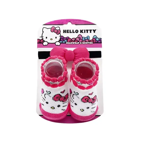 【Little Me】桃凱蒂貓髮飾襪子二入組