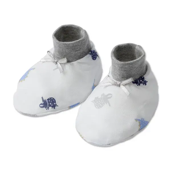 【Baby City娃娃城】天絲棉腳套/恐龍(藍)