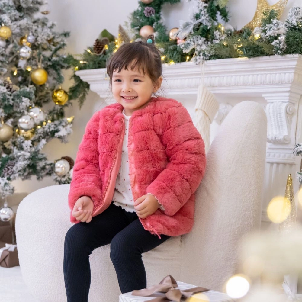 【Little Me】絨毛玫瑰外套/上衣/長褲