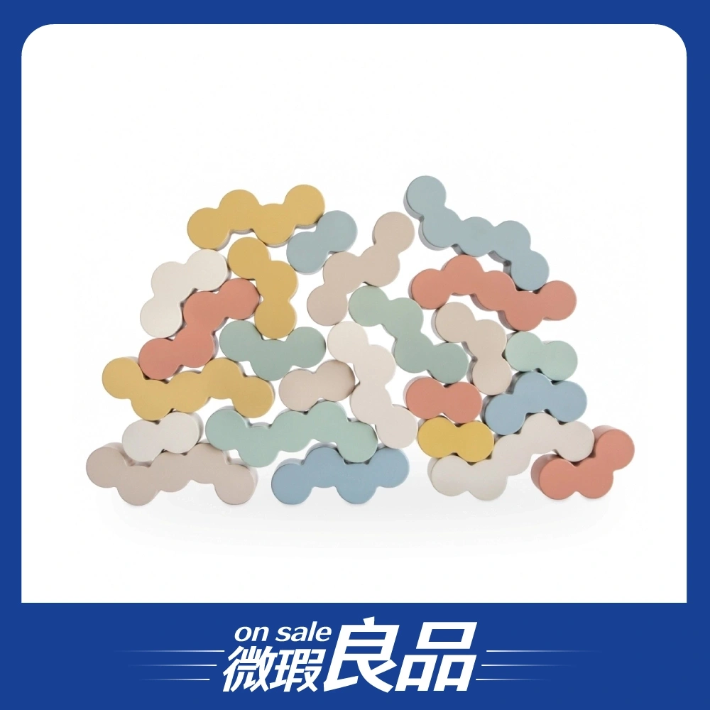 【盒損良品】【mushie】木質泡泡平衡積木