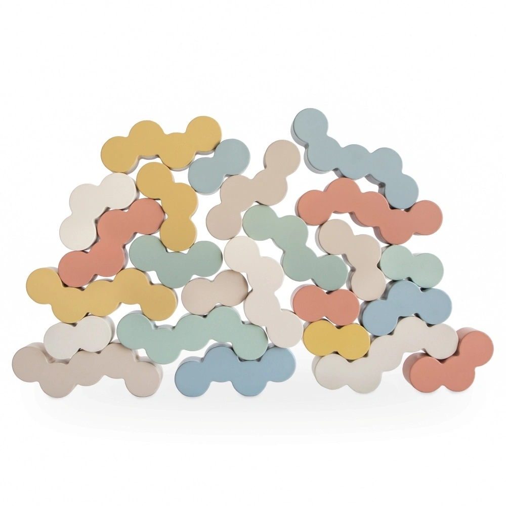 【mushie】木質泡泡平衡積木 木頭玩具 木製積木 幼兒玩具 認知發展 感覺統合 精細動作 益智玩具 早教啟蒙 送禮首選 彌月禮