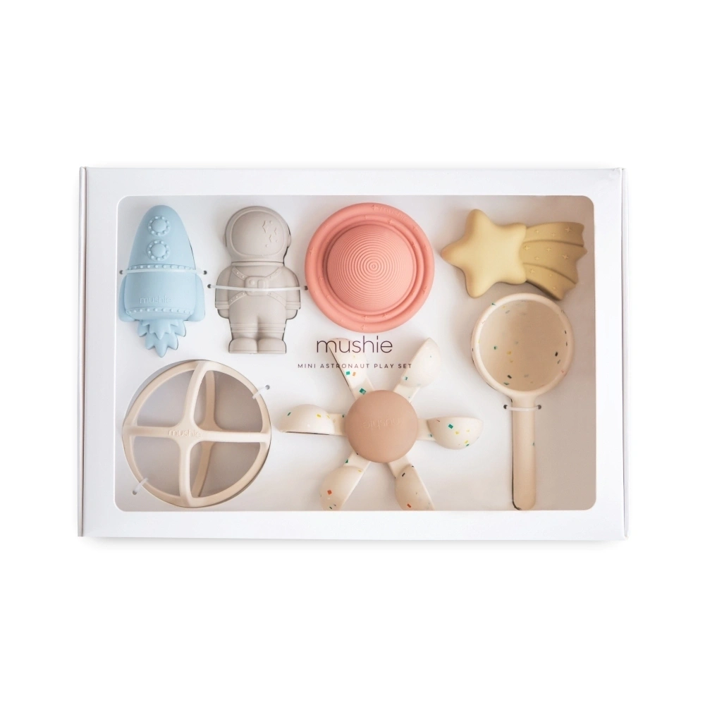 【mushie】外太空洗澡玩具禮盒 幼兒玩具 益智玩具 洗澡玩具 固齒器 認知發展 感覺統合 早教啟蒙 送禮首選 彌月禮
